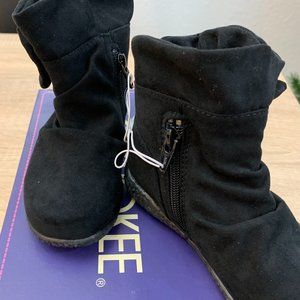 Toddler Girl's Cherokee Black Jayda Stylish  Boots, Size 10